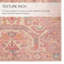 Tapis oriental rose en polyester tissé à la machine Framboise-88036937