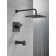 Modern Raincan Square Single-Function Tub and Shower Faucet Set, Valve Trim Kit, Rain Shower Head