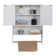 Farmhouse Over Toilet Storage Cabinet With Adjustable Shelves, Double Door Bathroom Organizer, 21.65'' X 7.1'' X 27.6''