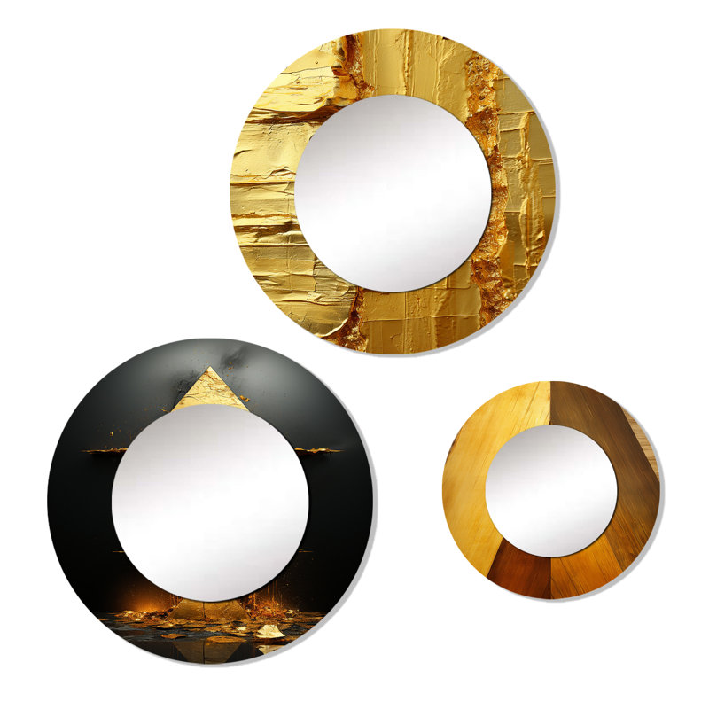 Ensemble de 3 miroirs en aluminium Eligha
