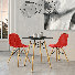 Dubuque 3-Piece Dining Set With Round Bistro Table And 2 Plastic Chairs