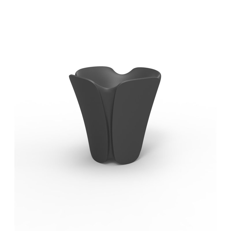 Pezzettina Resin Pot Planter, Anthracite, 25.5" H x 25.5" W x 25.5" D