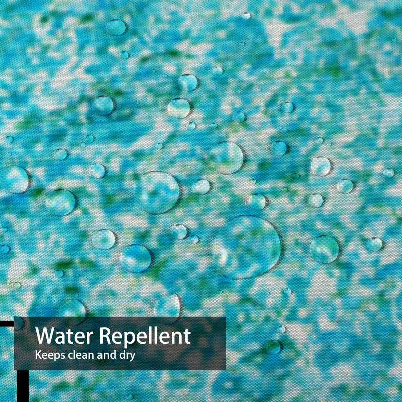 Rideau de douche avec 12 crochets Blue Water, L 72 po x l 84 po