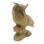 Focused Owl Wood Sculpture