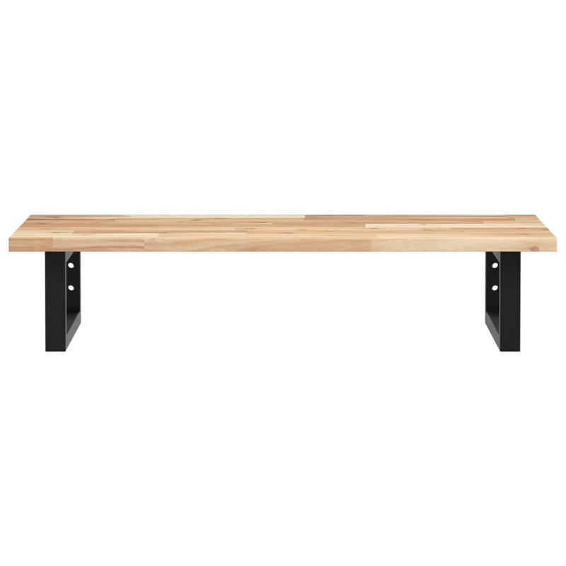 Bracket Shelf, Brown/Black, 17cm H x 80cm W x 40cm D