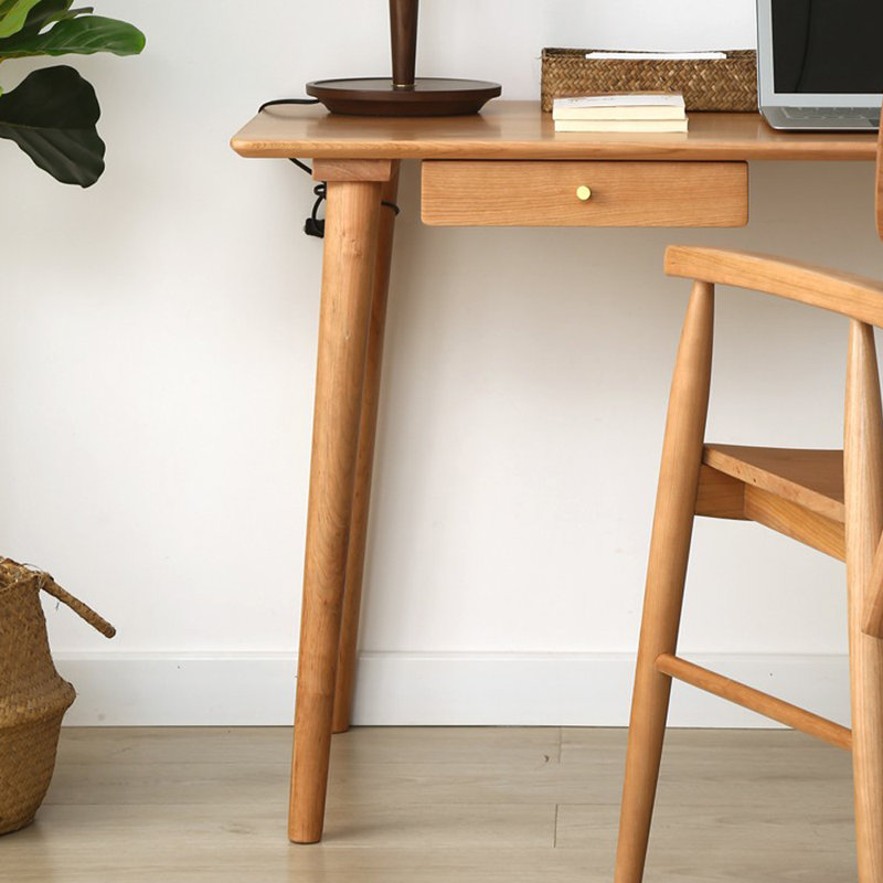 Bureau pratique en bois de cerisier massif, H 29,52 po x l 47,24 po x P 23,62 po