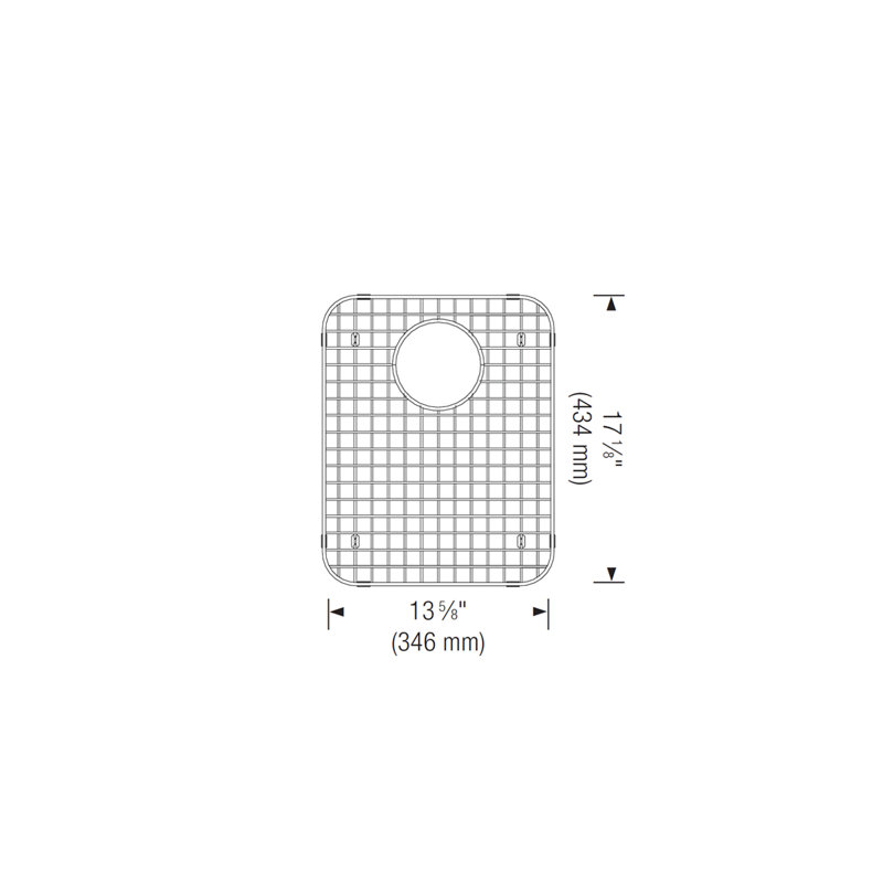 Grille d'évier en acier inoxydable pour évier Stellar 60/40 - grand bol