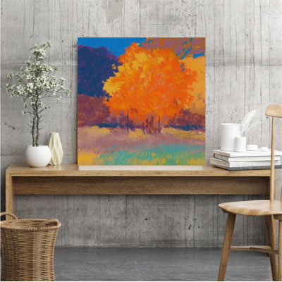 Érable orange - reproduction d'art sur toile tendue