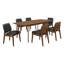 Ensemble de salle à manger rectangulaire en kevirent-408167856-450681703
