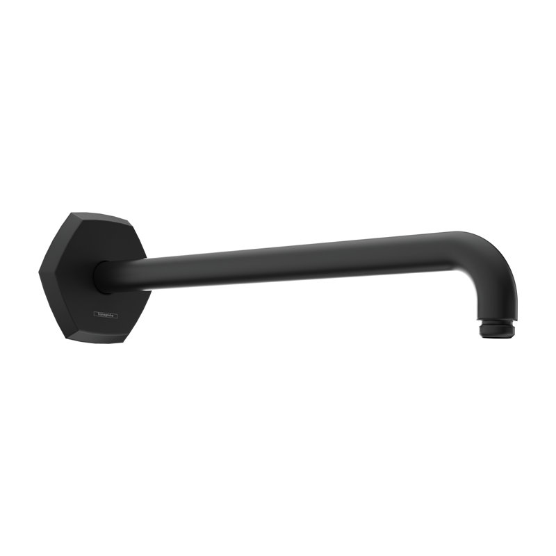 Hansgrohe, bras de douche transitionnel 15 po 4 po en or brossé optique, 04833250, pour les produits Hansgrohe, Noir mat