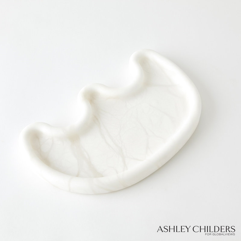 Amera Alabaster Tray, White