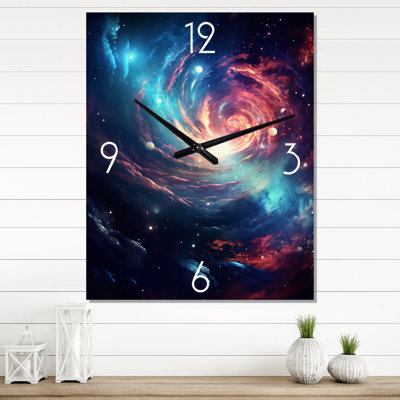 Horloge murale Vibrant Space Galaxy