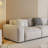 110.24" Beige 100% Polyester Modular Sofa cushion couch