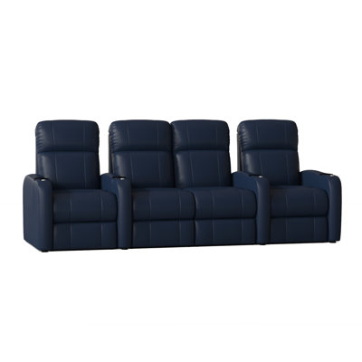 Upholstered Home Theater Seating with Cup Holder