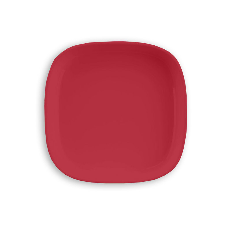Assiettes carrées pour enfants, ensemble de 6, Rouge