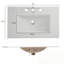 Meuble-lavabo de salle de bain avec lavabo, 2 tiroirs et tablette inférieure ouverte-63025675