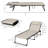 Outsunny Folding Chaise Lounge Set With 5-Level Reclining Back, Outdoor Lounge Tanning Chair With Padded Seat, Side Pocket & Headrest For Beach, Yard, Patio-360348148