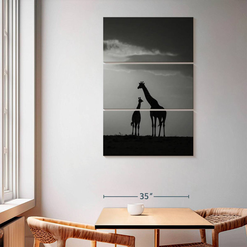 Brampt Giraffe's Affection, 65" H x 42" W