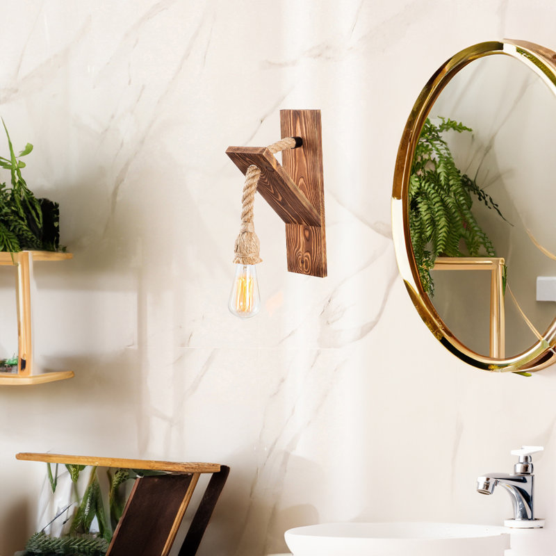Alveston Manufactured Wood Armed Sconce