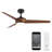 54" Mod 3 - Blade Outdoor/Indoor Smart Ceiling Fan with Remote Control and Dimmable LED Light Kit Included, Works With Google Assistant, Amazon Alexa, iOS And Android APP-55354969