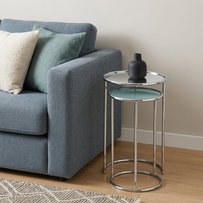  Table de bout ronde en aluminium 22 po Glam