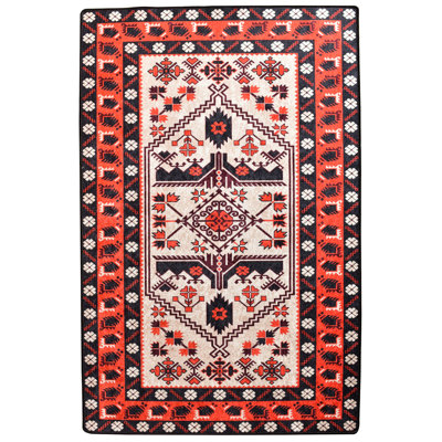 Soft & Stylish Area Carpet, 31.5 x 55.1 Inches | 100% Polyester, 0.2 in Pile Height | Antibacterial, Non-Slip Underside, Machine Washable | Perfect for Living Room, Bedroom, & Kids' Play Areas, Durable & Easy Care
