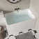 47" x 27.6" Standard Rectangular Freestanding Soaking Acrylic Small Bathtub with Integrated Seat for Small Space