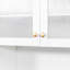 Armoire de cuisine à 4 portes avec tablette coulissante multi-fonctionnelle en blanc - une solution d'espace à 4 portes pour un espace de rangement