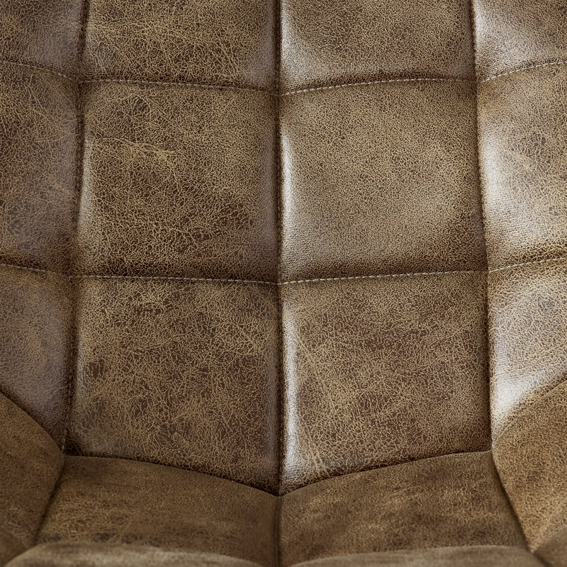 Lamarr Upholstered Faux Leather Counter Stool, Brown