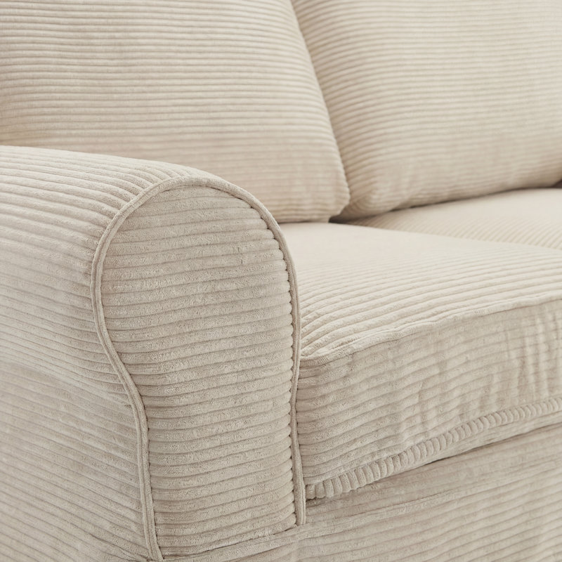 Causeuse Boneless avec accoudoirs arrondis et doux, Beige