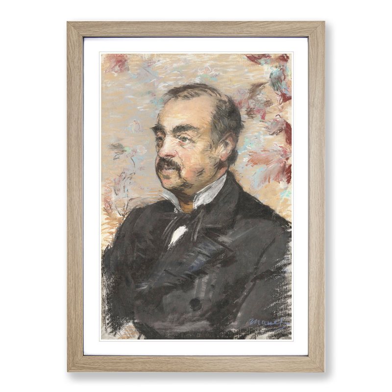 Julien De La Rochenoire by Edouard Manet - Picture Frame Painting, 48cm H x 36cm W x 2cm D, Oak