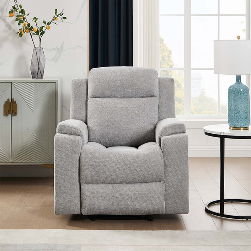 90cm Wide Chenille Standard Recliner, Grey