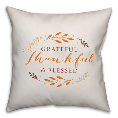  Coussin Grateful Thankful & Blessed