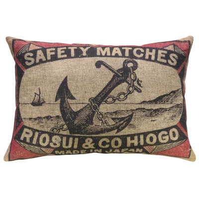  Anchor Linen Throw Pillow