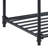 Oak and Sandy Black End Table with Slatted Lower Shelf