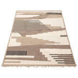 Tapis brun clair intemporel 5 pi 3 po x 8 pi 1 po