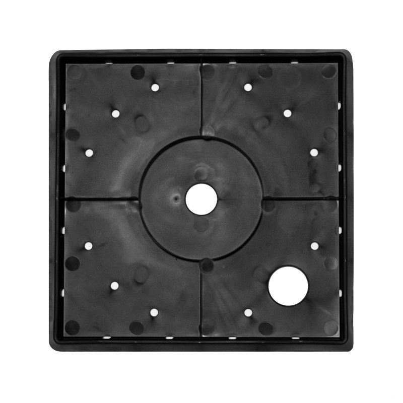 Finley 25-in Recycled Plastic Indoor/Outdoor Square Tapered Vertical Planter Bundle, Black