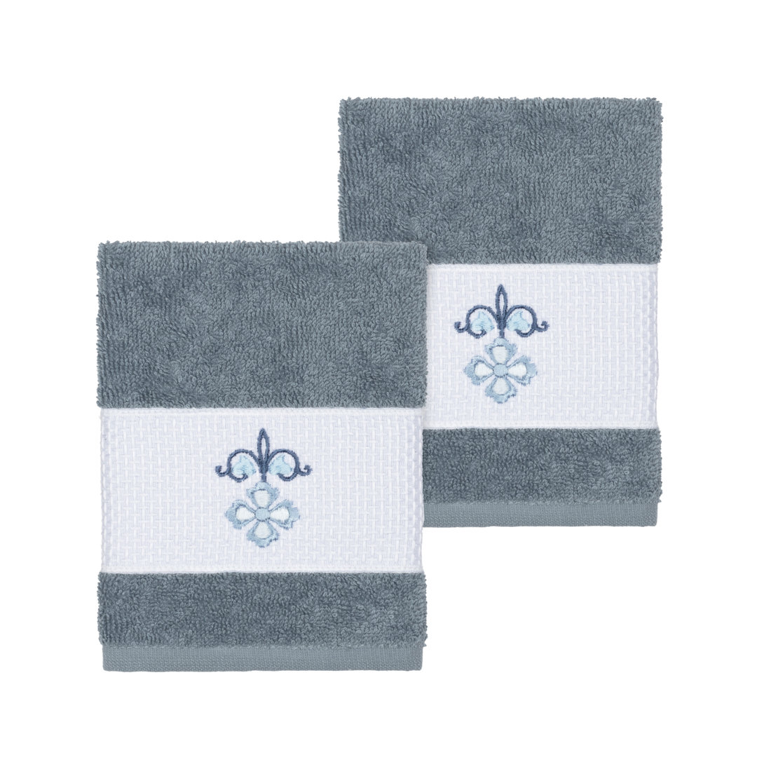 Quinn Turkish Cotton Washcloth (Set of 2) Linum Home Textiles 