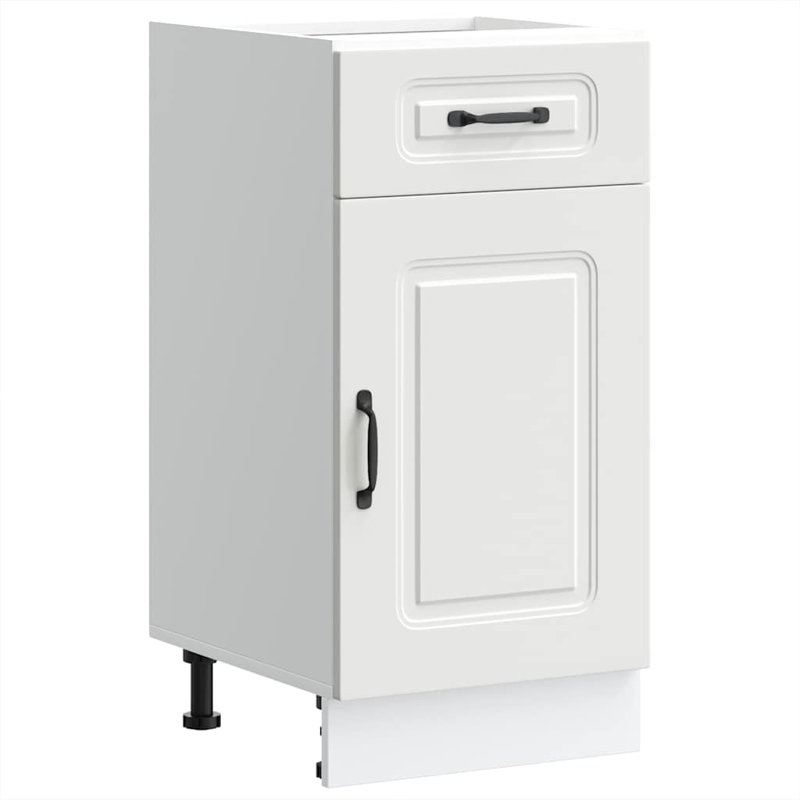Kitchen Base Cabinet Kalmar Engineered Wood, White, 81.5cm H x 40cm W x 46cm D