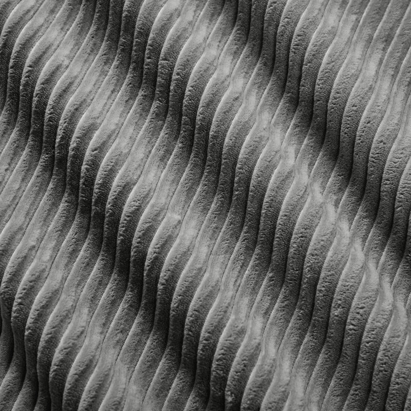 Velours côtelé gris de 82 po avec séparation, courbé, à conception coulissante, pour installation audiovisuelle modulaire, structure, coussins à haute résilience, ambiance