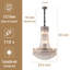 Lustre empire à intensité variable à 13 lumières avec détails en cristal Jaqualla-908515510