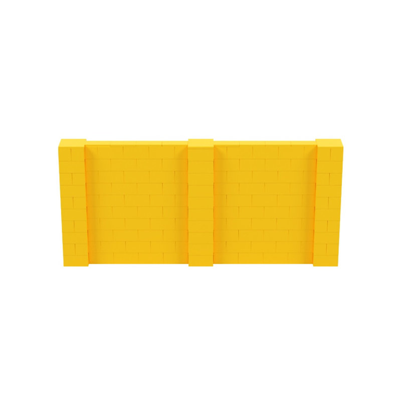 Ensemble mural de blocs géants 7 'T, H 60 po x L 132 po, Jaune