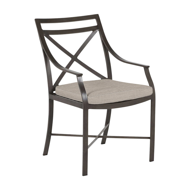 Fauteuil d'extérieur Monaco, Lin Dove Sunbrella®, Pas de soudure, Gris ardoise
