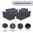 Carmyn Acacia Outdoor Conversation Sets Group Seating Patio Furniture Covers