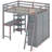 Hedieh Full Size Loft Bed with Wardrobe-553751615