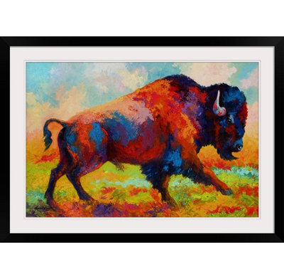 "Aid Free Runing Bison" par Marion Rose, reproduction d'art