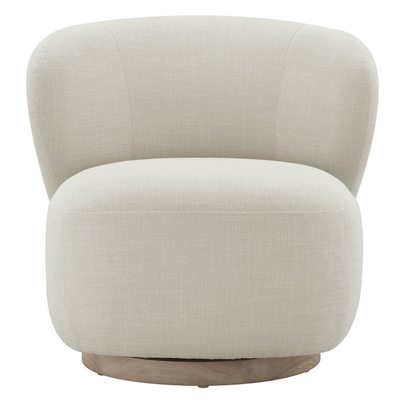 Fauteuil demi-tonneau pivotant rembourré Nanni, Lin Performance Effie