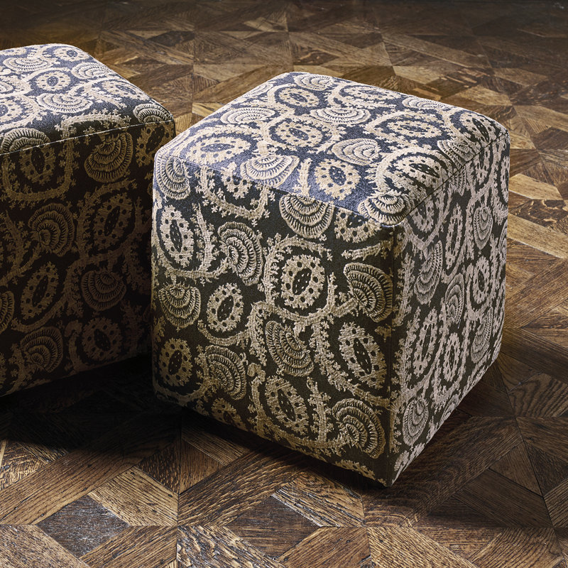 Suzani Embroidery Fabric, Antique Gold/Vine Black