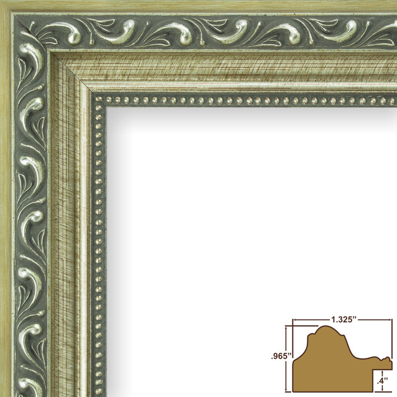 Blayne Wood Embossed Picture Frame, 20" x 24", Antique Silver