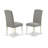 9 Piece Dining Set Includes a Rectangle Dining Room Table with Butterfly Leaf and 8 Dark Shitake Linen Fabric Upholstered Chairs, 42x84 Inch, Linen White-2055563848-2046979069-2046979070